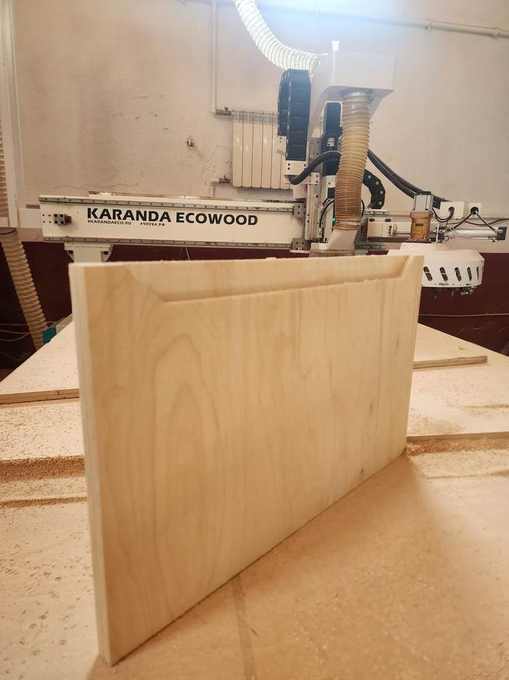 Фасад из фанеры с фрезерованной ручкой на ЧПУ KARANDA ECOWOOD. фасады из фанеры, Саратов