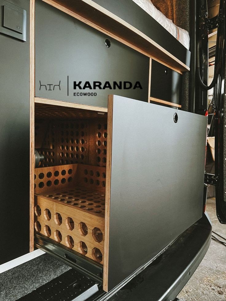 Кухня KARANDA в автодоме: фанера, ящик с отверстиями, эмаль. кухня из фанеры, Саратов