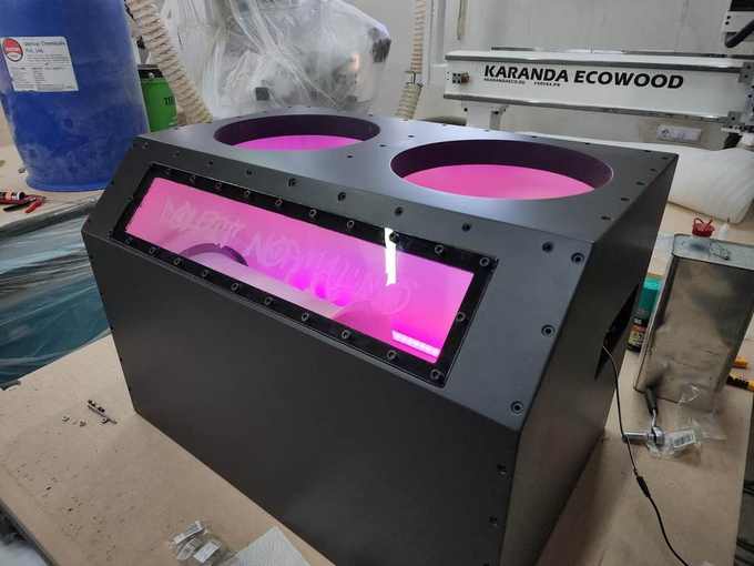 Короб 3 кВт KARANDA с RGB-подсветкой и смотровым окном. акустический короб, Саратов